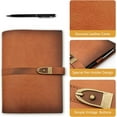 thumbnail image 5 of Hardcover Executive Notebooks for Men Women - A5 Large Leather Journals for Writing with Pen, 200 Pages Thick Paper with Pen for Working, School, Daily Diary and Note Taking, 5 of 7