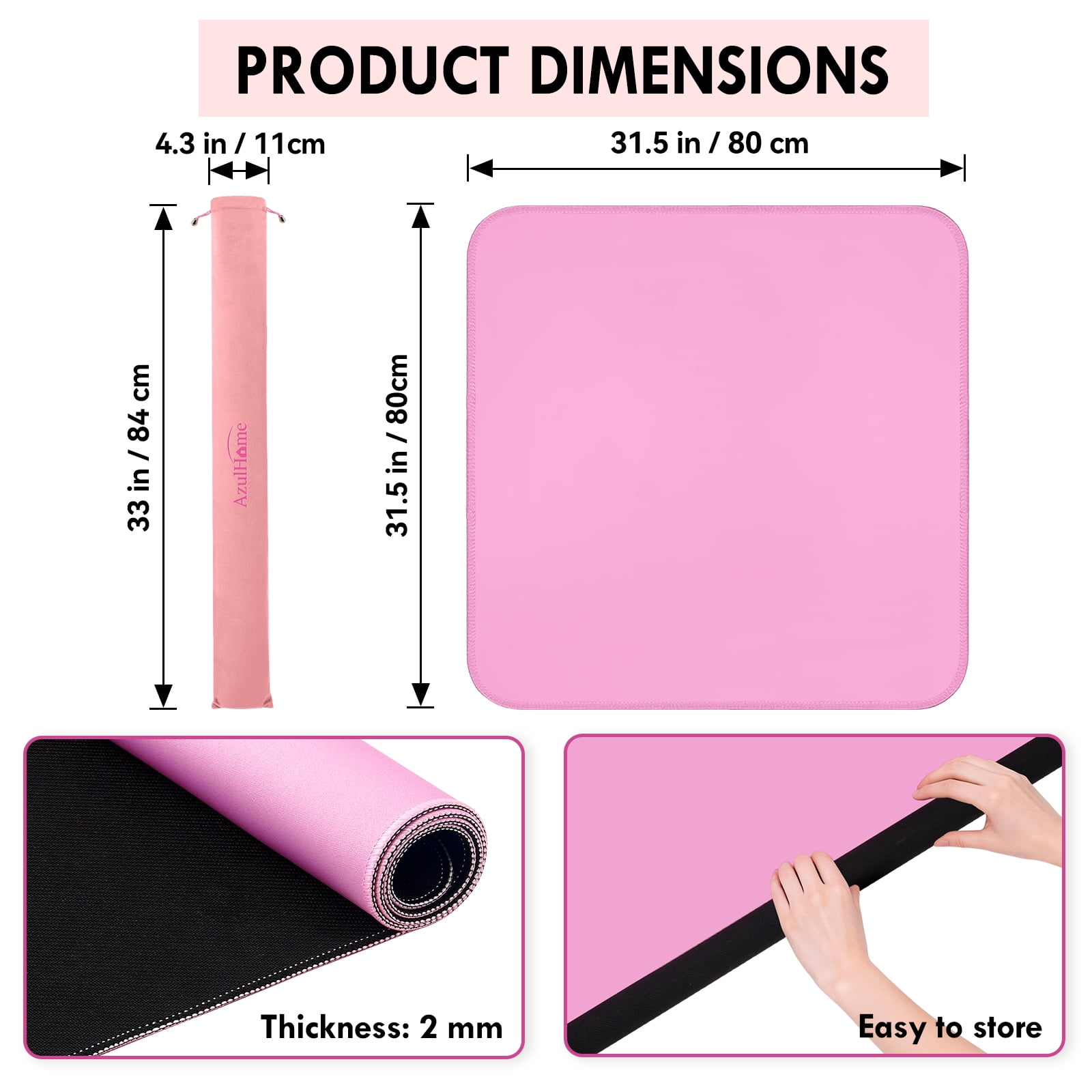 Flawless Stay-Flat Mahjong Mat | Ultra-Smooth Silent Anti-Slip Pad for Cards, Mahjong & Poker with Luxury Bag - Macaron Pink