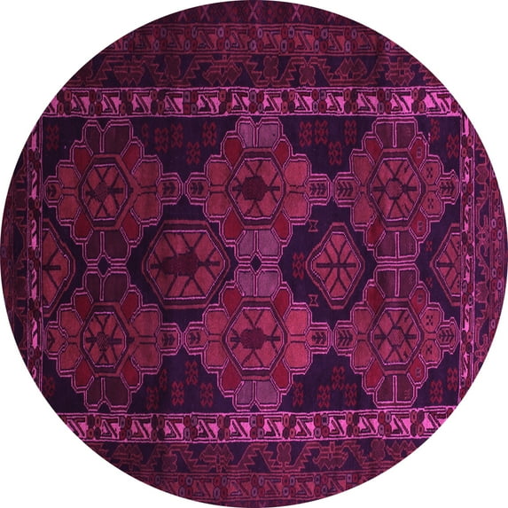 Ahgly Company Indoor Round Persian Pink Traditional Area Rugs, 5' Round