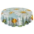 thumbnail image 5 of Round Tablecloth 60 Inch Wrinkle Free Daisy Table Cover Reusable for Kitchen Dining, 5 of 5