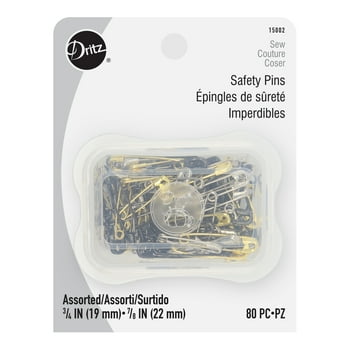 Dritz Assorted Safety Pins, 80 Count