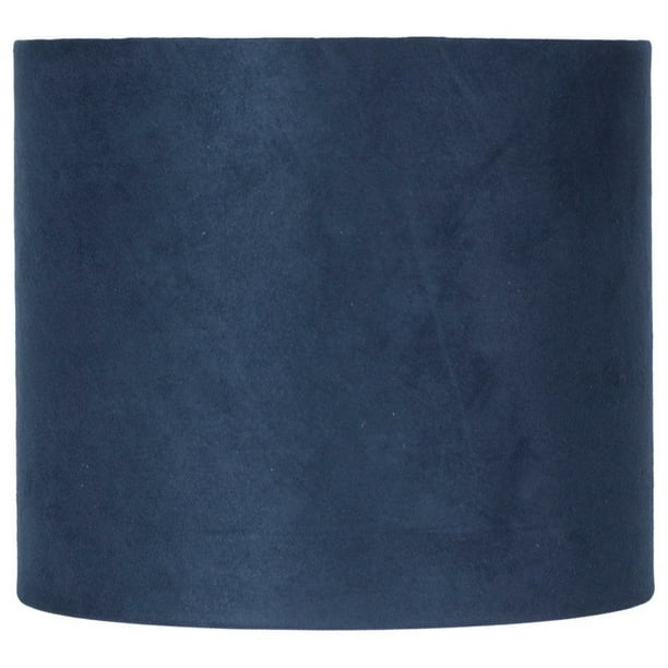 Classic Drum Suede Lamp Shade, Navy Blue, 8" to 16" Bottom Size 8"
