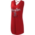 thumbnail image 2 of Women's G-III 4Her by Carl Banks Red Boston Red Sox Game Time Slub Beach V-Neck Cover-Up Dress, 2 of 4