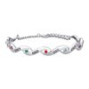 Personalized Women's Family Name and Birthstone Infinity Cuff Bracelet