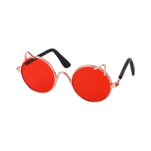Cute and Fashionable Pet Sunglasses with Metal Frame for Cats and Dogs