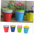 thumbnail image 3 of COMPUKAS 10Pack Hanging Flowers Basket Metal Bucket Round Iron for Balcony Decoration, 3 of 5