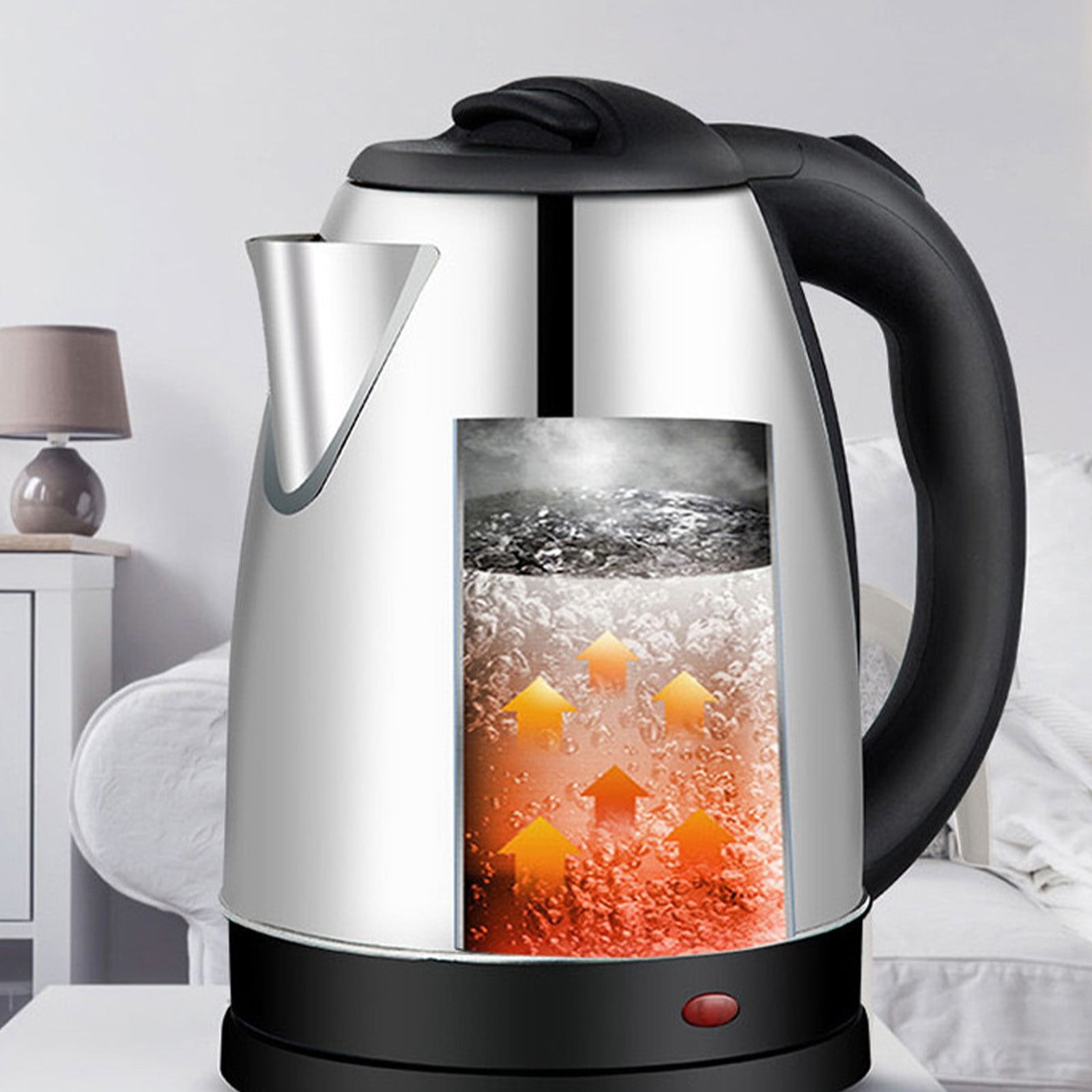 Swiftyle 2 Pcs Stainless Steel Electric Kettle Fast Boil Auto Shut Off Safe Home Kitchen Appliance Hot Water Pot for Tea Coffee(2L)