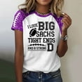 thumbnail image 2 of Womens Sequin Football Shirts 2025 Game Day Funny Graphic Short Sleeved Tops Summer Trendy Casual Pullover Tee Blouses, 2 of 5