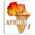 thumbnail image 2 of Africa Map Wooden Illustration - Abstract Canvas Artwork, 2 of 3
