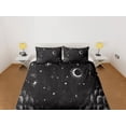 thumbnail image 2 of Luna Estrellas Galaxia Negro Funda Nórdica Colcha, Dormitorio Ropa de cama con funda de almohada, 2 of 4