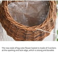 thumbnail image 3 of AFACUHX Wicker Woven Hanging Basket with Handle Handmade Rattan Planter Hanging Flower Storage Pot for Home Garden Patio Wedding Hanging Wall Basket Decorations, 3 of 10