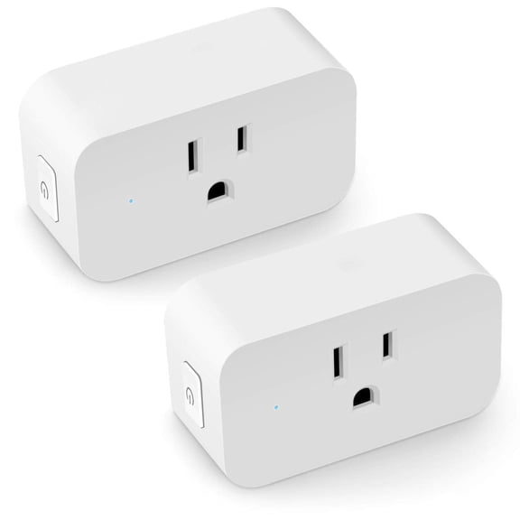 Smart Plug 2 Pack, Mini WiFi Smart Socket Compatible with Alexa Echo Google Home, No Hub Required, Timer Schedule, Smart WiFi Plug Outlet Remote Control Your Devices from Anywhere