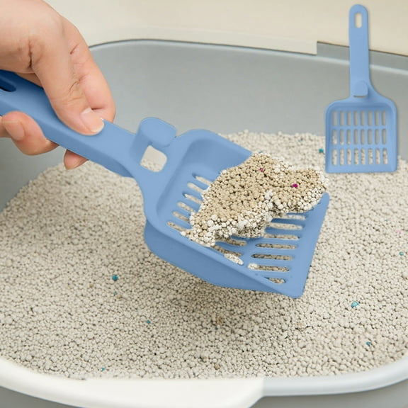 Gallickan Cat Litter Scoop, Pet Waste Cleaning Tool, Non-Stick Sieve Shovel with Handle, Litter Box Accessory for Cats and Small Pets, Blue