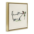 thumbnail image 4 of Stupell Industries Doodle Dog & Flower Plants & Flowers Painting Gold Floater Framed Canvas Art Print Wall Art, 18 x 18, 4 of 10