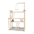 thumbnail image 3 of de juego para pájaros, parque de juegos para loros, gimnasio portátil para pájaros, corralito con escalera, percha de madera para loros,, 3 of 8