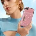 thumbnail image 5 of Nalacover Wallet Crossbody for iPhone 7 Plus/8 Plus Phone Case with Lanyard Strap Credit Card Holder, PU Leather Protective Handbag Purse Kickstand Bling Diamond Cover Women Girl, Pink, 5 of 10