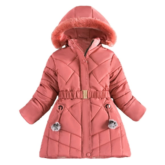 Birdeem Girls's Winter Coat Waterproof Fleece Lined Thick Down Coats Puffy Cotton Jackets With Hood