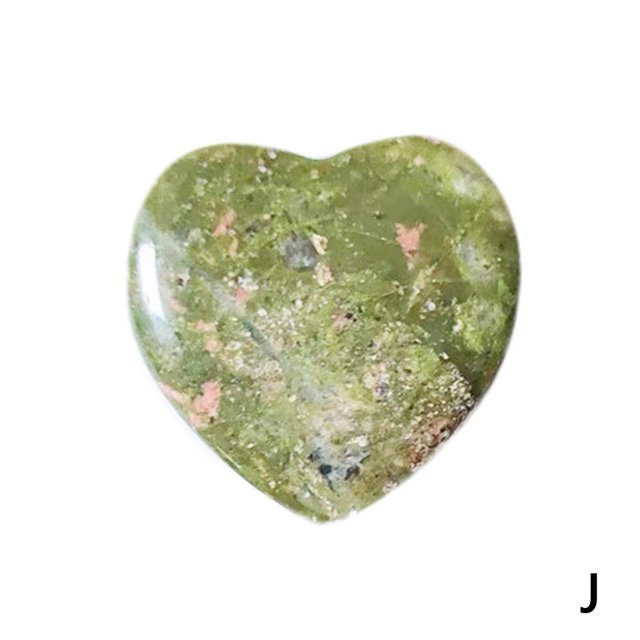 Heart-shaped Natural Quartz Pocket Palm Healing Gemstone Crystal Decor K8A9