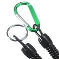 thumbnail image 2 of Becaristey 2pcs Carabiner Anti-Lost Rope sub-Plier Control Fish Hang Buckle Rope Strong Pull Lanyard 6 Color green 1Set, 2 of 6