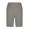 thumbnail image 4 of Tdoqot Womens Bermuda Shorts with Pockets- Elastic Waist Knee length Soft Casual Summer Lounge Shorts Gray Size 2XL, 4 of 7