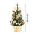 thumbnail image 2 of Coollooc Mini Christmas Tree, Pre Lit Artificial Mini Xmas Tree for Tabletop,Outdoor,Bedroom,Office Decorations,Includes Led Lights(Gold,No Light), 2 of 7