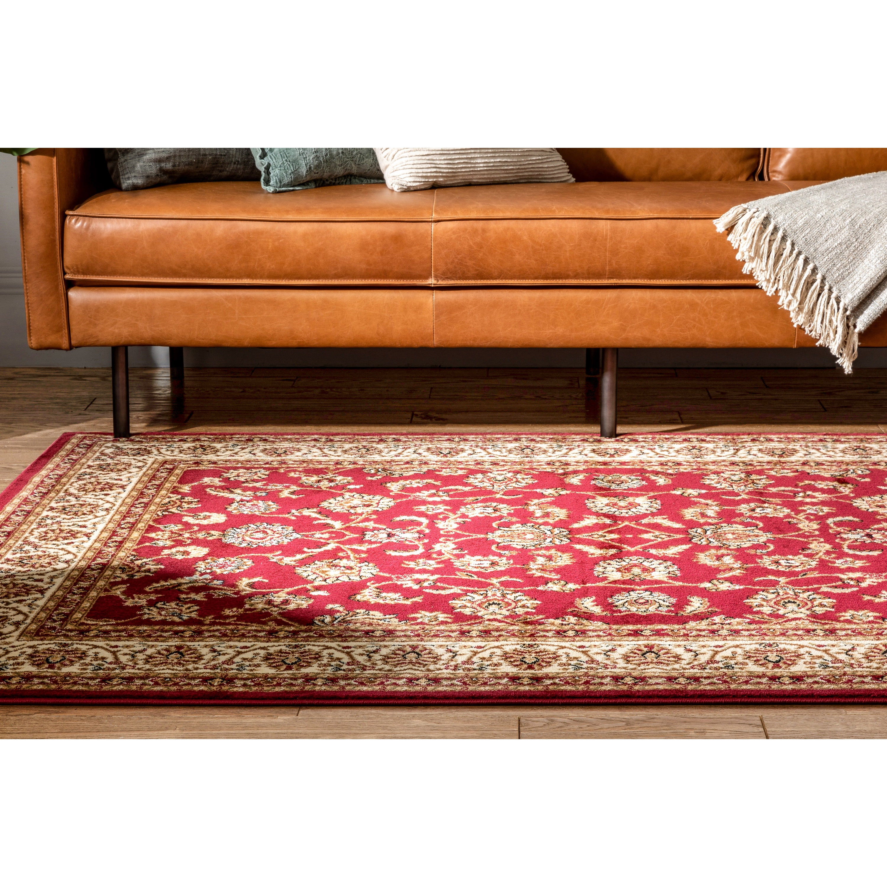 Well Woven Barclay Sarouk Traditional Oriental Panel Red 9'3" x 12'6" Area Rug