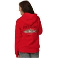 thumbnail image 3 of Gill McFinn Chum Salmon Fish Fishing Unisex Fleece Graphic Zip Up Hoodie Brisco Brands 2X, 3 of 5