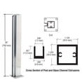 thumbnail image 4 of CRL D990BA30E Brite Anodized 30" End Design Series Partition Post, 4 of 6