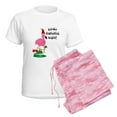 thumbnail image 6 of CafePress - Christmas Flamingo Women's Light Pajamas - Women's Short Sleeve Print T-Shirt and Pants Light Cotton Pajama Set, 6 of 7