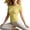 Yellow, variant on Women's Workout Yoga Tops Seamless Crewneck Short-Sleeved Bodycon T-Shirt Soft Stretch Workout Tees Lightweight Activewear Quick Dry Yellow