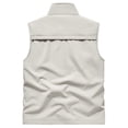 thumbnail image 4 of Sewkxo Mens Vests Outerwear Windproof Lightweight Softshell Vests Sports Sleeveless Jacket for Golf Hiking Fishing Running,White L, 4 of 7