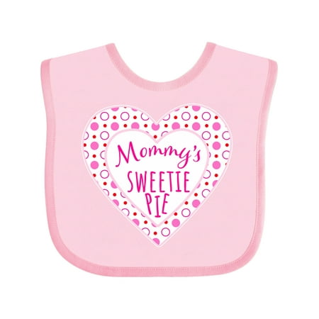 

Inktastic Mommy s Sweetie Pie with Pink Hearts Gift Baby Boy or Baby Girl Bib