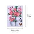 thumbnail image 2 of AURIGATE 3D Vase Wall Stickers Stereo Flower Wall Decal Room Wall Stickers Removable Wall Art Decor for Bathroom Bedroom Living Room Offices Study Room Home Decoration Decal, 2 of 5