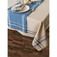 thumbnail image 6 of Contemporary Home Living Striped Chambray Rectangular Table Runner - 72" - Blue and White, 6 of 7