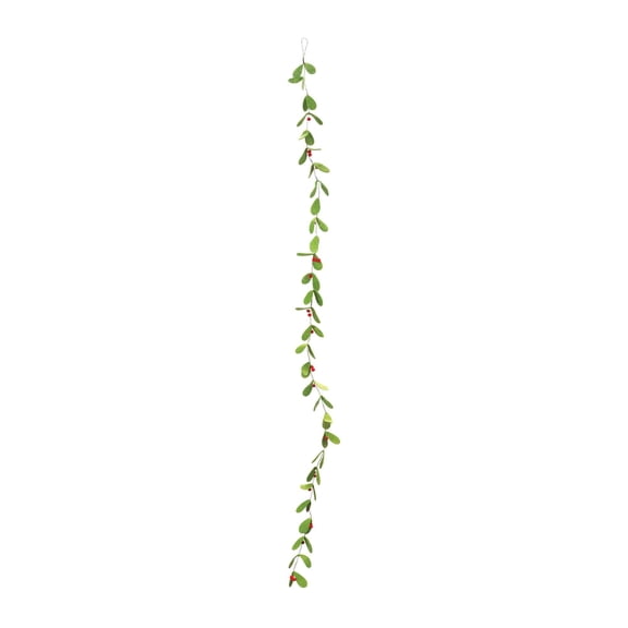 Melrose International Fabric Mistletoe String Garland (Set of 2)