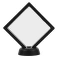 thumbnail image 5 of HEMOTON 3D Floating Frame Shadow Box Display Case Coin Box Jewelry Display Show Case with Round Base 9x9cm (Black), 5 of 8