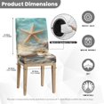 thumbnail image 6 of Xoenoiee Beach Starfish Seashell Print Waterproof Dining Room Chair Cover, Stretch Jacquard Parson Chair Slipcover Removable Washable Chair Protector for Home, Restaurant, Banquet, 1 Pack, 6 of 7