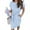 Blue, variant on WQJNWEQ Wear to Work Dresses for Women Misses Casual Crewneck Straps Short Sleeve Striped Printing Loose Dress