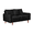 Black, variant on 56" Mid-Century Velvet Round Arm Loveseat with Storage Pockets & Pillow