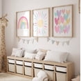 thumbnail image 2 of Lienzo de pared RCJARTI Pink Nursery Pastel Rainbow, 3 unidades, 2 of 7