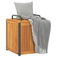 thumbnail image 4 of vidaXL Patio Cushion Box Garden Outdoor Furniture Solid Wood Acacia and Steel, 4 of 9
