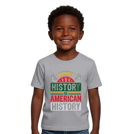 Boys Animal Print Shirt Children Place Boys Girls White Shirt Inspiring Heritage Celebration Educational Short Sleeve T-Shirt For Boys Daily Casual Wear