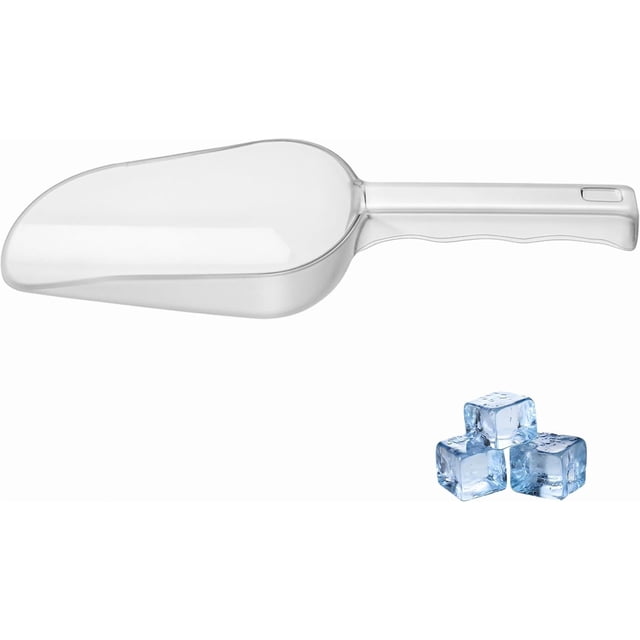 Cuchara de Hielo de Policarbonato Transparente de 12 oz Libre de BPA con Mango Ergonómico para Congelador y Granos