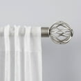 thumbnail image 2 of Exclusive Home Ogee 1" Curtain Rod and Finial Set, Matte Silver, Adjustable 66"-120", 2 of 6