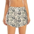 thumbnail image 2 of Balery Compass And Mountains In Bicycle Wheels Pantalones cortos deportivos para mujer con forro y dos bolsillos, elásticos, para entrenamiento, gimnasio, yoga-XX-Large, 2 of 7