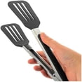 thumbnail image 5 of Chok Kitchen Silicone Food Tongs - 12 Inch Stainless Steel and Silicone Rubber Handles High Temperature Resistant for Grilling, Frying, Baking (Black), 5 of 6