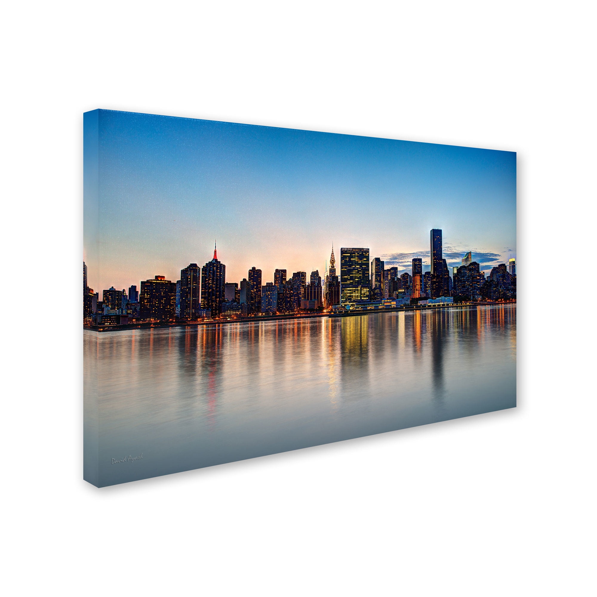 Trademark Fine Art "Midtown NYC Over the East River-I" Canvas Art by David Ayash