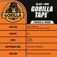 thumbnail image 4 of Cinta adhesiva Gorilla Tough & Wide, negra, 2,88 cm x 22,86 m (paquete de 1), 4 of 6