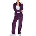 thumbnail image 2 of Athletic Works Women's Soft Velour Jacket and Pant Tracksuit, Size S-XXL, 2 of 7