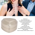 thumbnail image 4 of Necklace Box,Velvet Jewelry Boxes with Exquisite Appearance Spacious Interior Design LED Heart Shaped Box for Storing Bracelets Necklaces Earrings, 4 of 7
